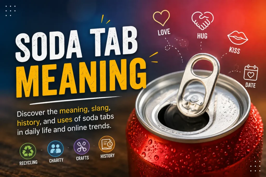 Soda tab meaning explained with slang, TikTok trends, history, charity, recycling, and common uses