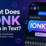 What does IONK mean in text with chat message examples and texting slang illustration