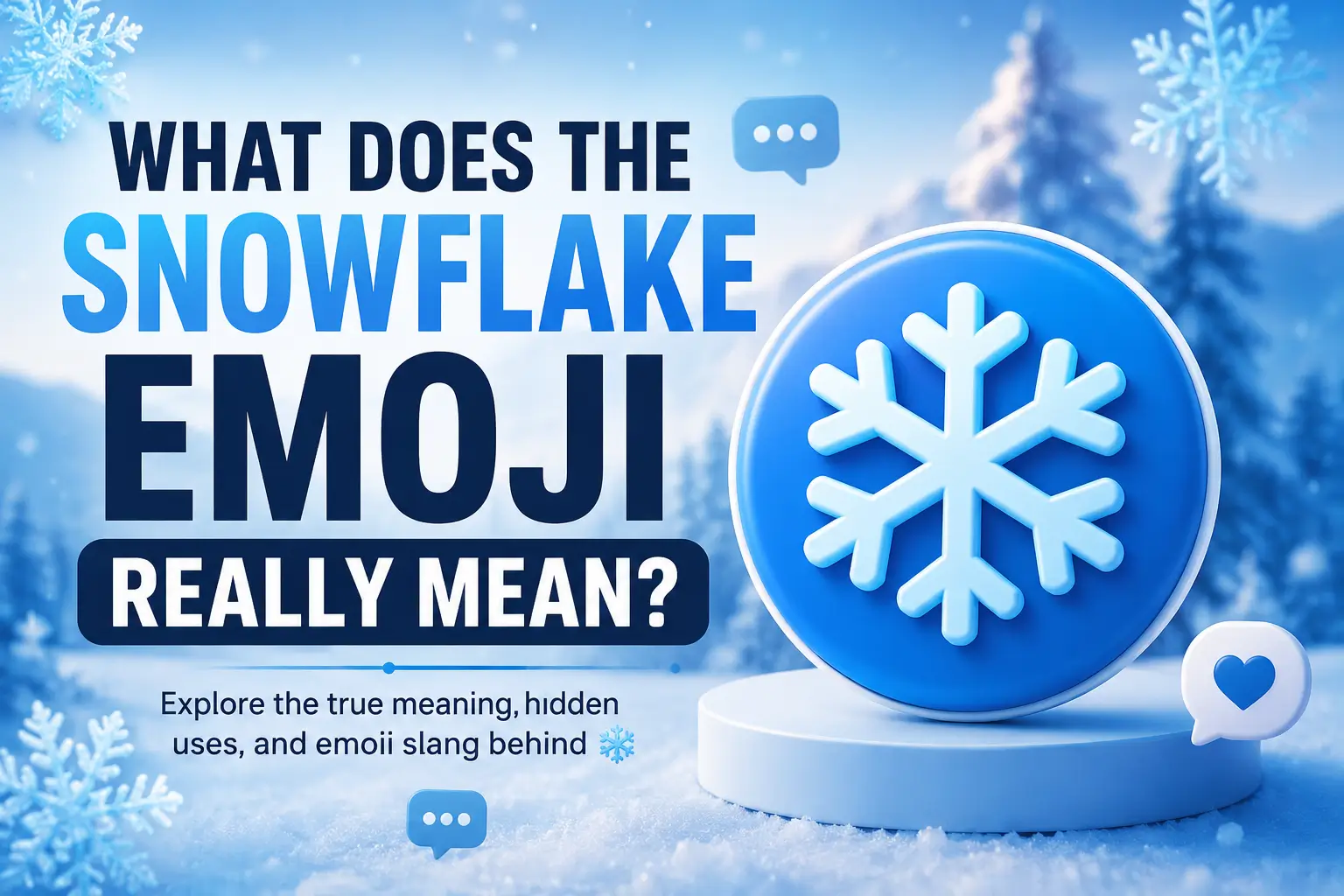 Snowflake emoji meaning explained with winter, texting, slang, and social media uses
