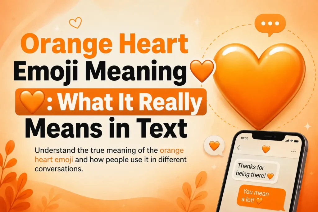 Orange Heart Emoji Meaning in Text