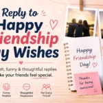 Reply to Happy Friendship Day wishes with heartfelt, funny, and thoughtful responses
