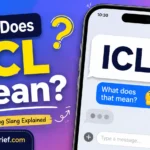 ICL Meaning in Text explained with a smartphone texting graphic