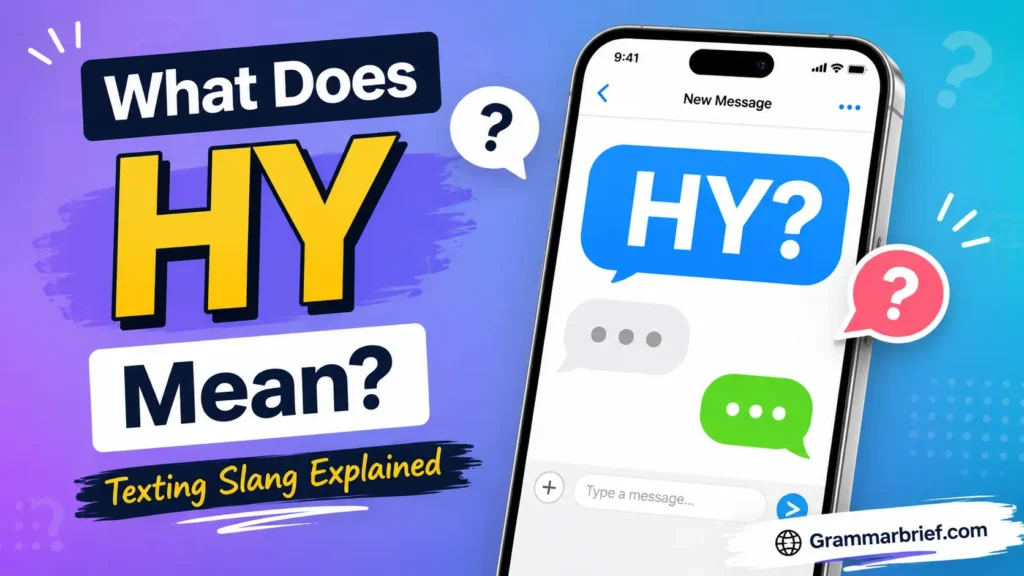 HY meaning: What does HY mean in text?