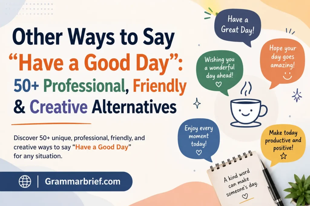Unique ways to say have a good day with professional, friendly, and creative alternatives