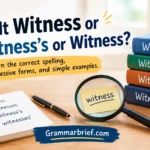 Is It Witness or Witness’s or Witness correct spelling guide