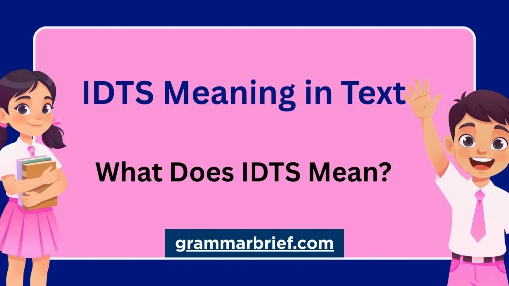 IDTS meaning in text and what IDTS stands for