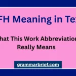 WFH Meaning in Text: What Does WFH Mean?