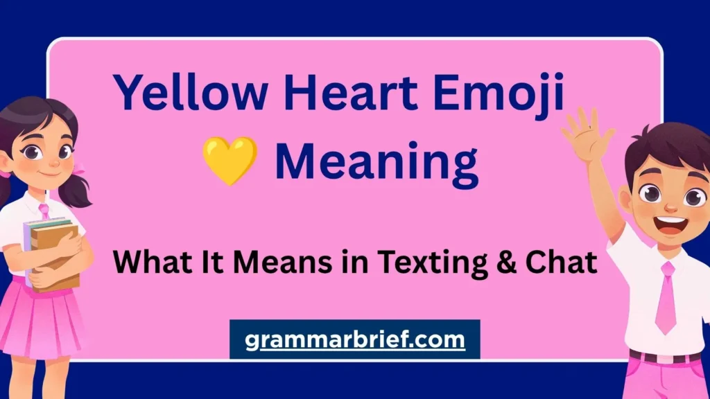 Yellow heart emoji 💛 meaning in texting, friendship, dating, and chat