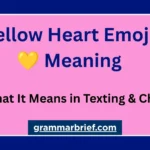 Yellow heart emoji 💛 meaning in texting, friendship, dating, and chat