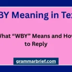 WBY meaning in text and what WBY means in chat