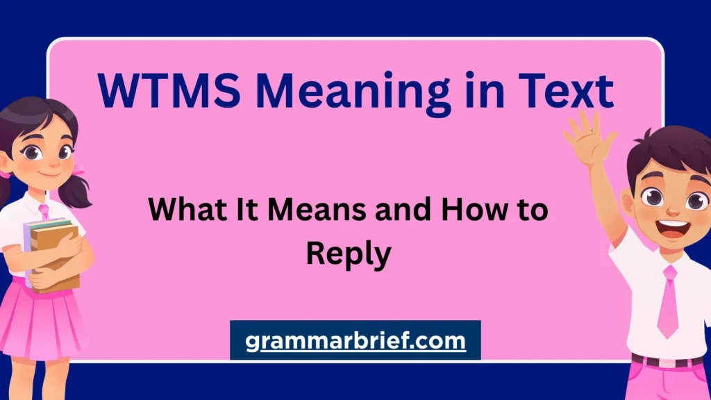 WTMS meaning in text and how to reply to this abbreviation
