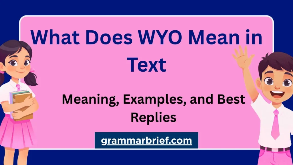 What does WYO mean in text with texting examples and replies